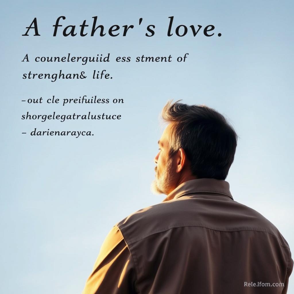 "A father’s love is an unending testament of strength and grace, offering a guiding light through the maze of life