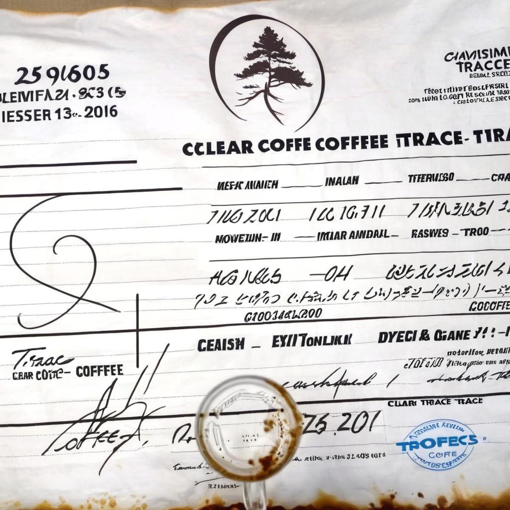 Clear coffee trace