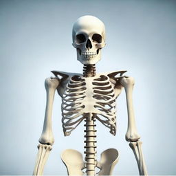 A detailed and visually striking image of a human skeleton