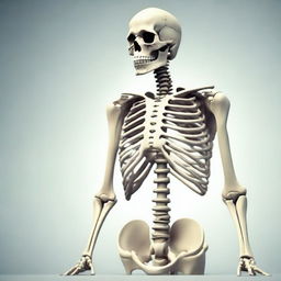 A detailed and visually striking image of a human skeleton