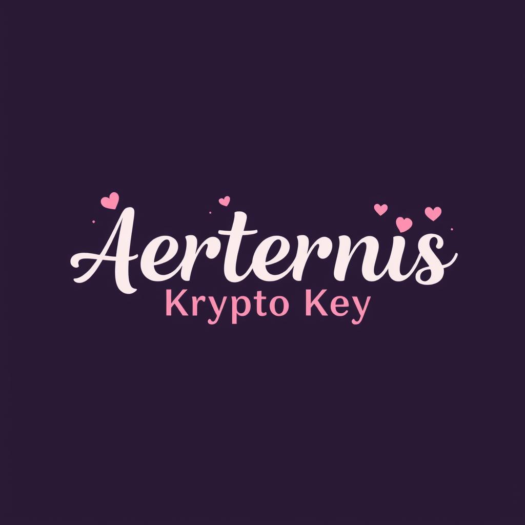 A cute and attractive logo design for a keychain shop named 'Aerternis Krypto Key'