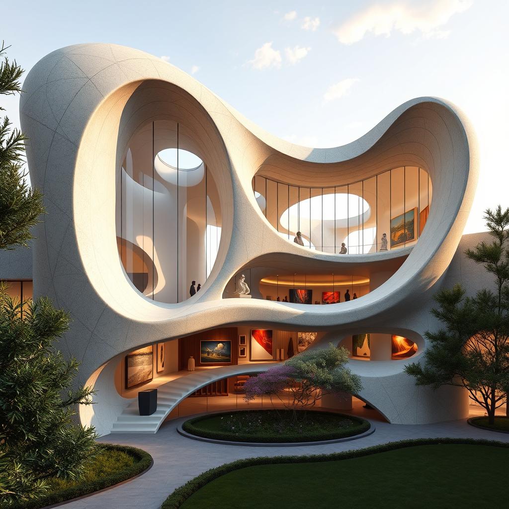 A conceptual design for a museum dedicated to the renowned Iranian artist Bahman Mohasses, reflecting his unique personality and the intricacies of his paintings