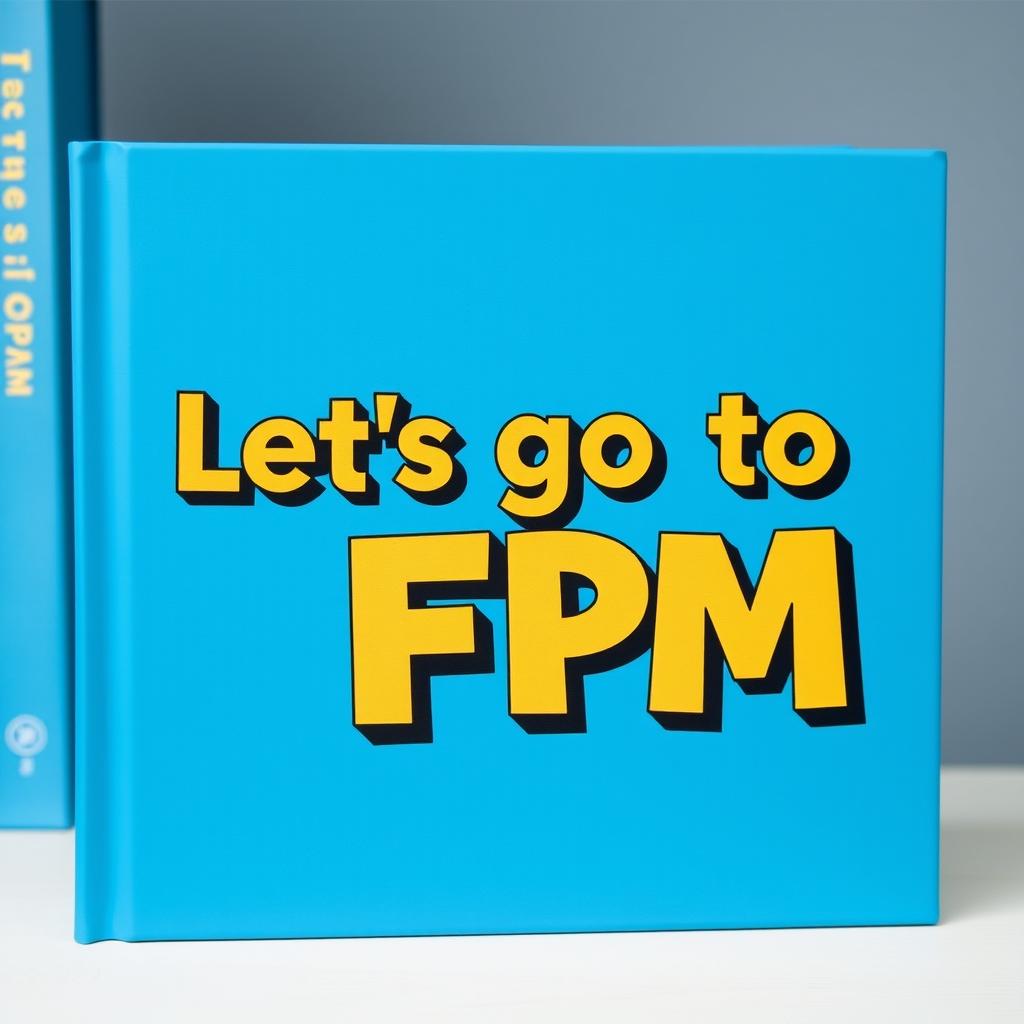 A captivating blue book cover featuring bold, eye-catching typography that reads 'Let's go to FPM'