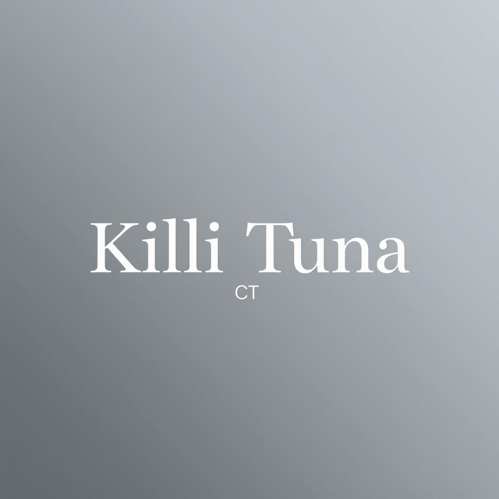 A minimalist design focusing on just the text 'Killi Tuna CT'