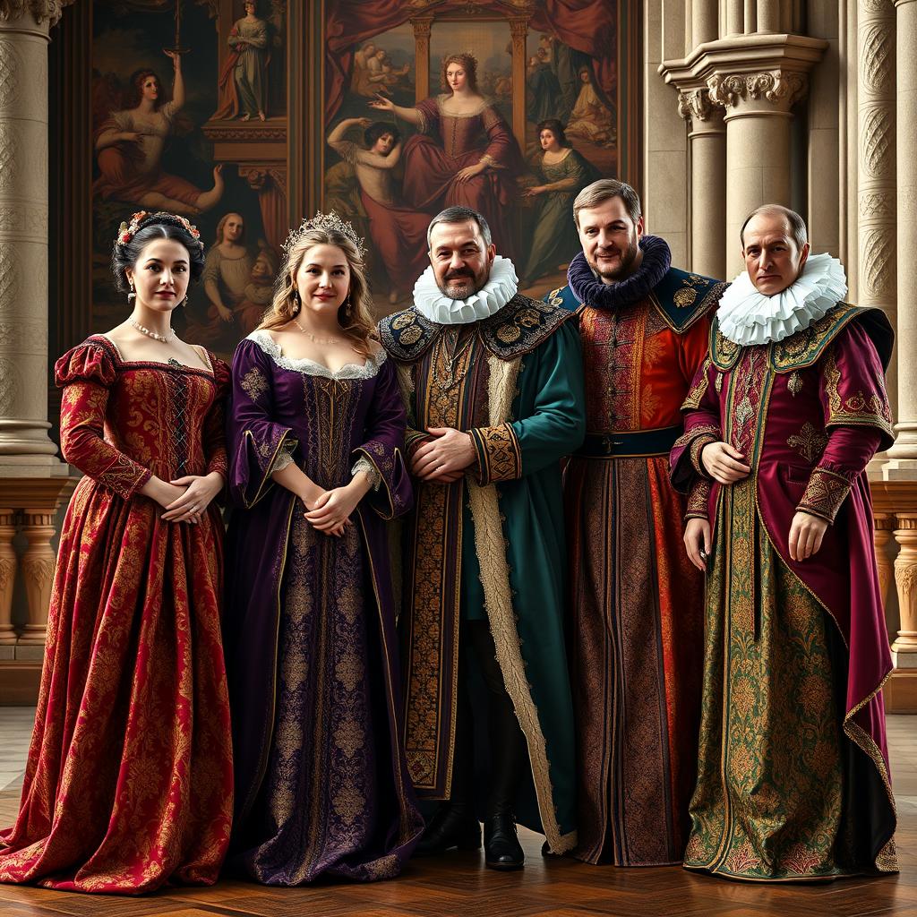 Renaissance Royal Court: A Vibrant Depiction of Elegance and Grandeur