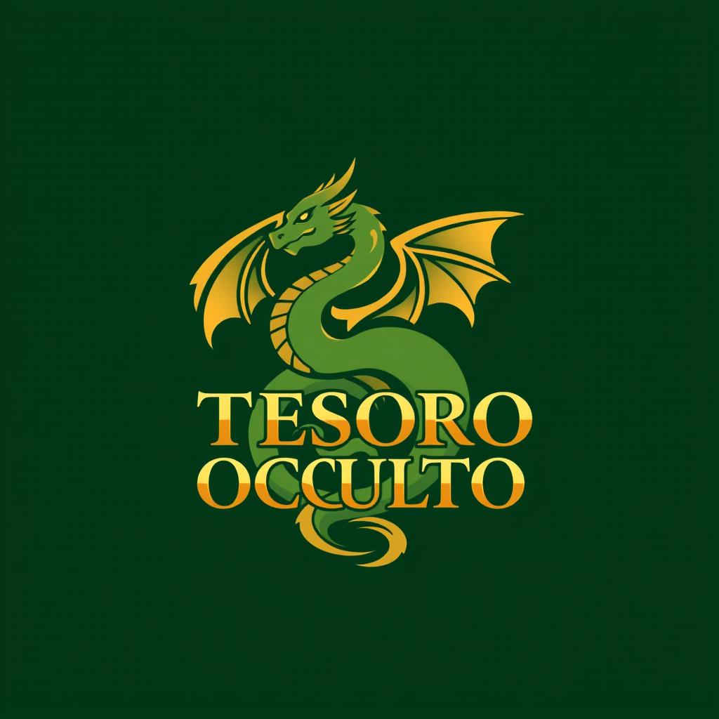 Logo design for a virtual store featuring a stylized dragon symbol, representing mystery and treasure