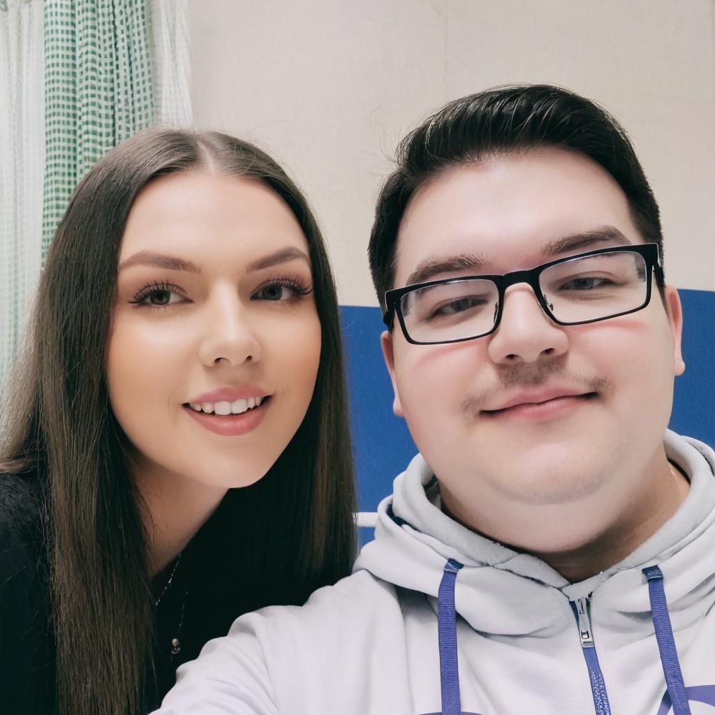 Make two people in the picture kiss