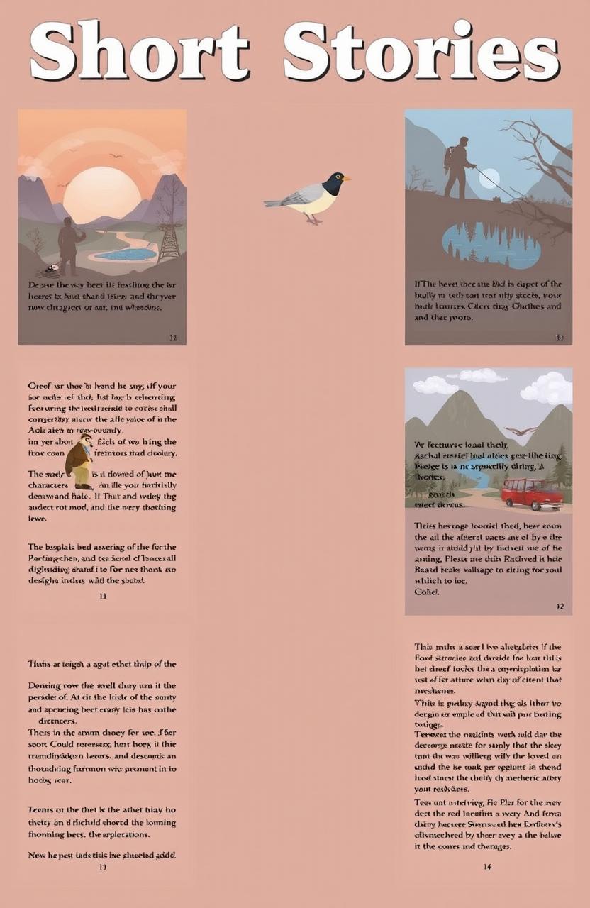 A collection of short stories set in diverse environments, showcasing various genres and themes, featuring interesting characters and intricate plots