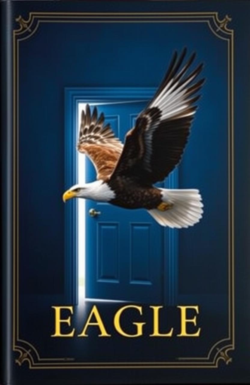 A striking cover design featuring a majestic eagle soaring gracefully in the foreground
