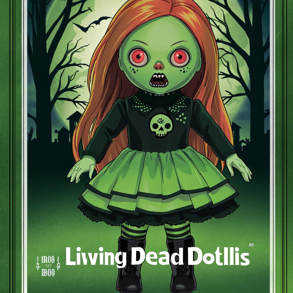 La portada de un libro con título Living Dead Dolls"Living Dead Dolls"