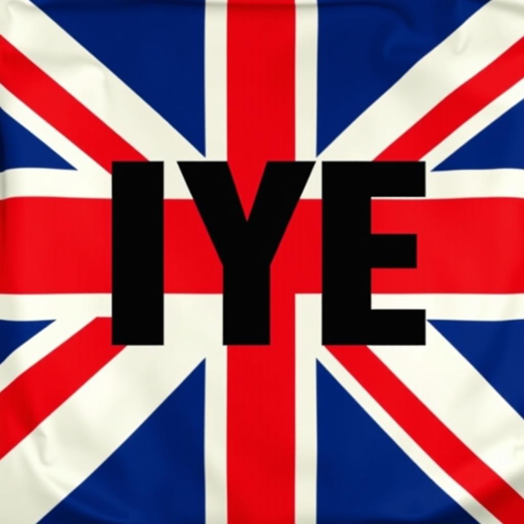 Three large letters 'IYE' in Archivo Black font, prominently displayed in the center of the image