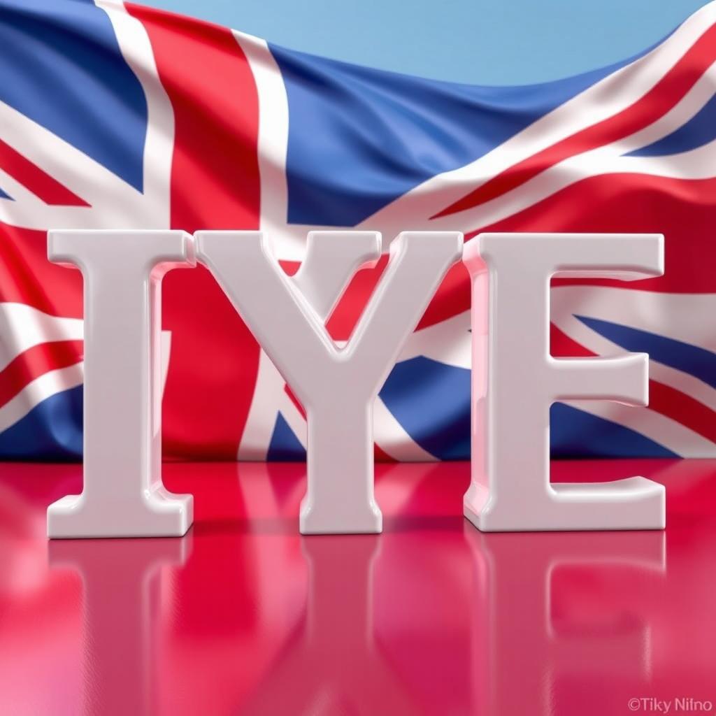 Three large 3D letters spelling 'IYE' in Archivo Black font, presented with a striking design