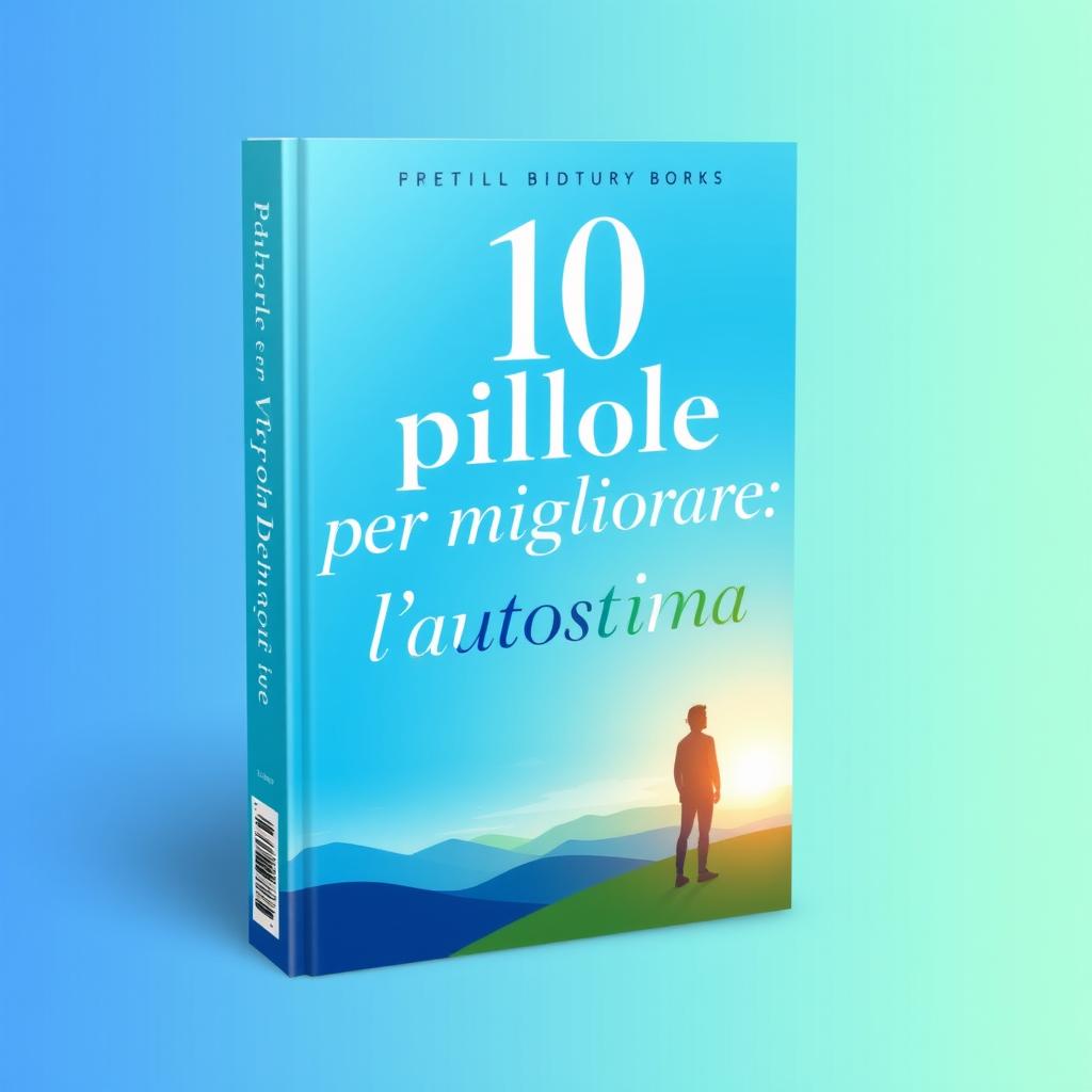 A visually appealing cover design for a self-help book titled "10 pillole per migliorare: l'autostima"