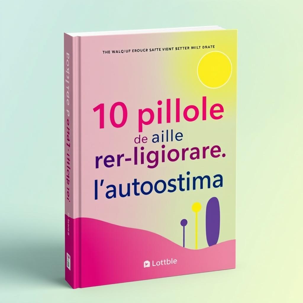 A book cover design for a self-help book titled '10 pillole per migliorare: l'autostima'