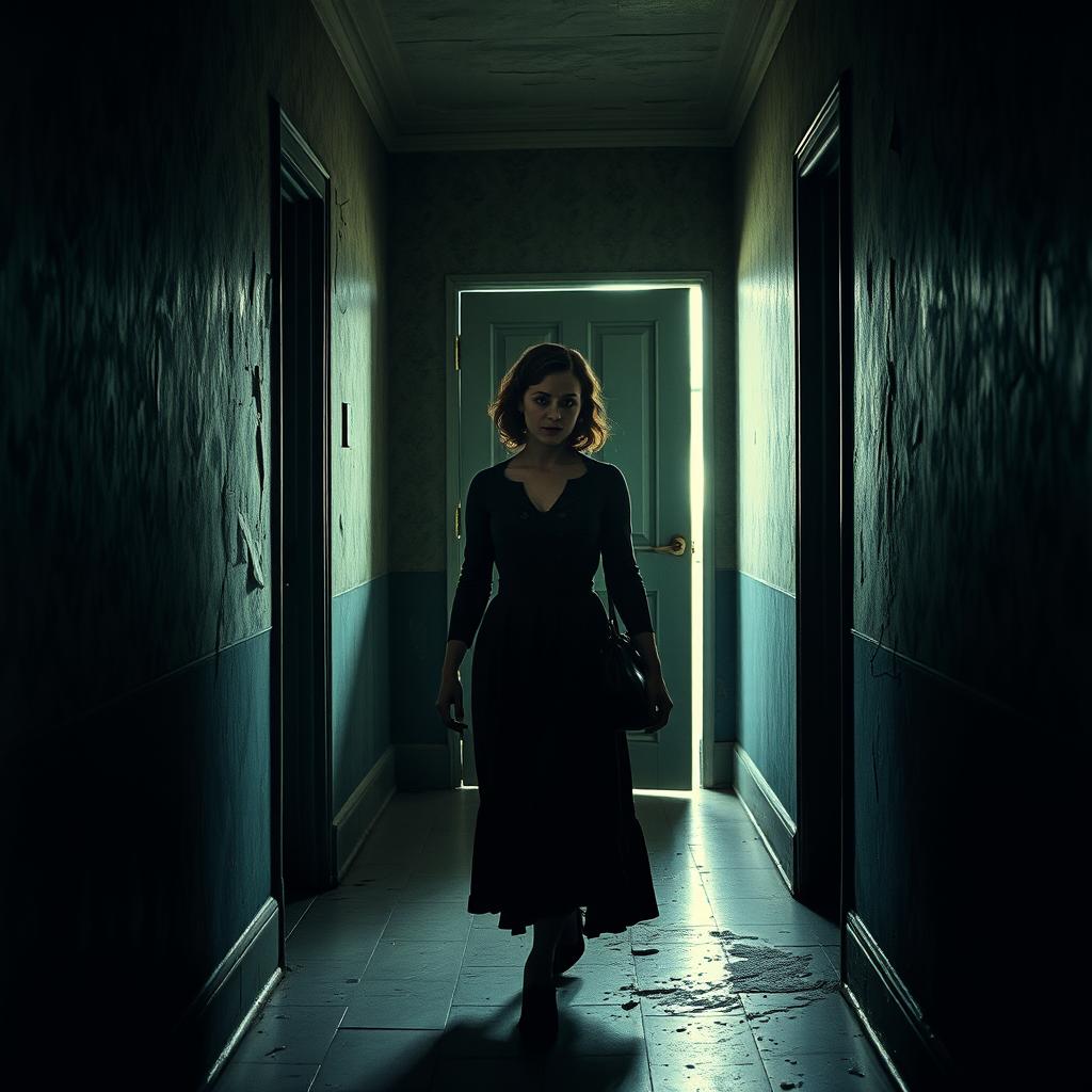 In an old building filled with echoes of the past, where the air is thick with humidity, a woman named Carla returns home