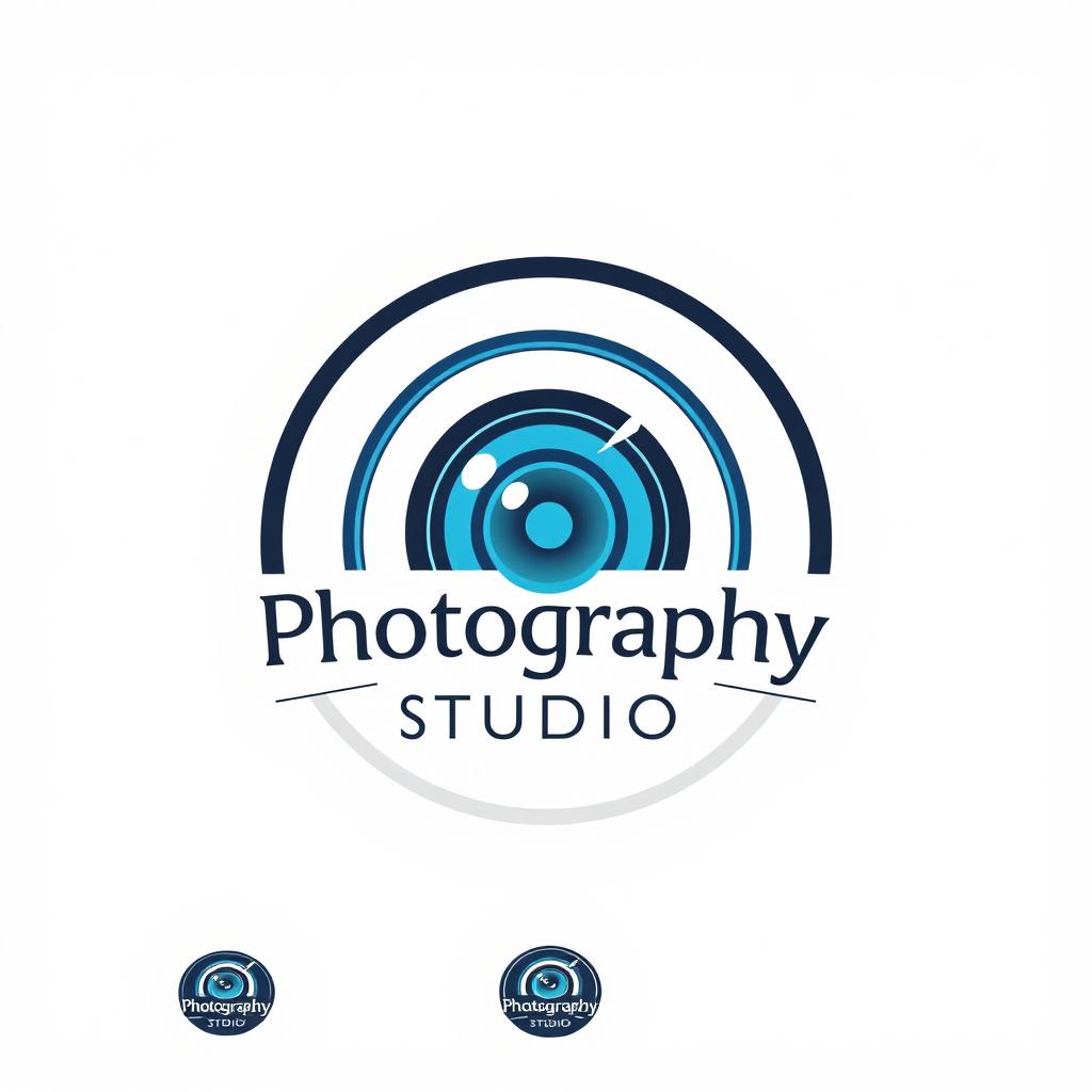 A modern and sleek logo design for a Photography Studio