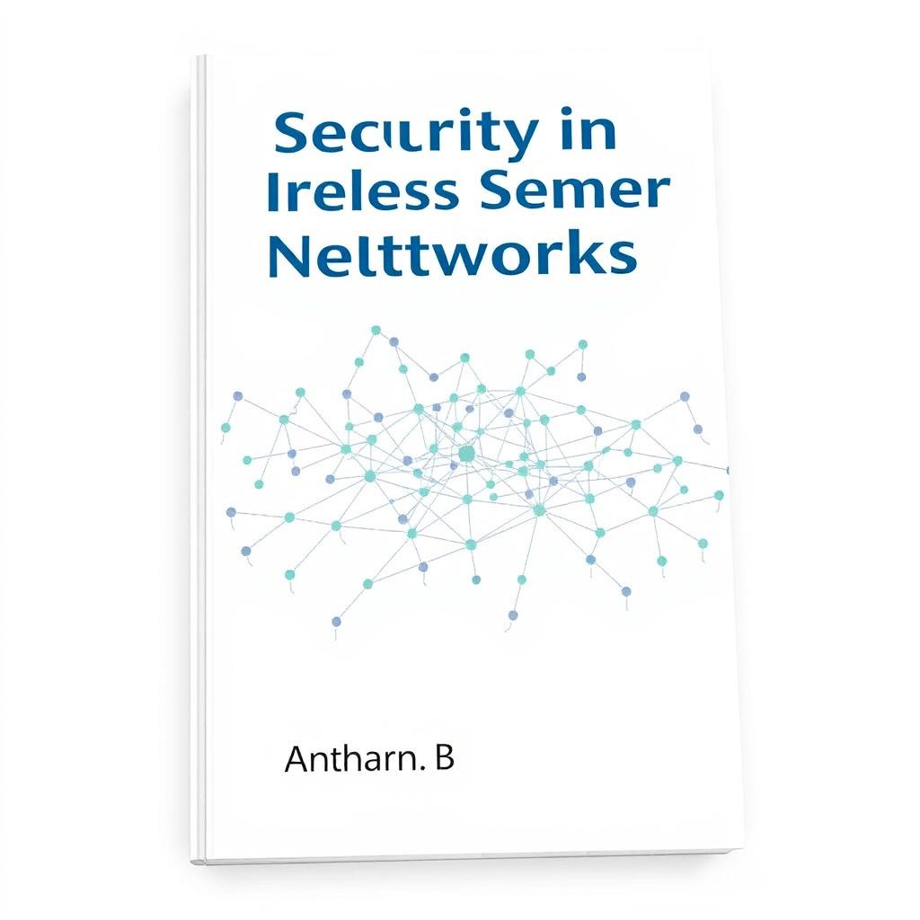 A sophisticated and modern book cover design for a textbook on security in wireless sensor networks, tailored for university academics