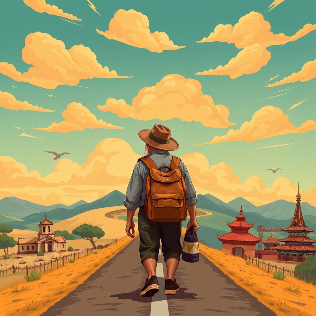 Capa ilustrada em um estilo artístico que mistura o vintage com o contemporâneo