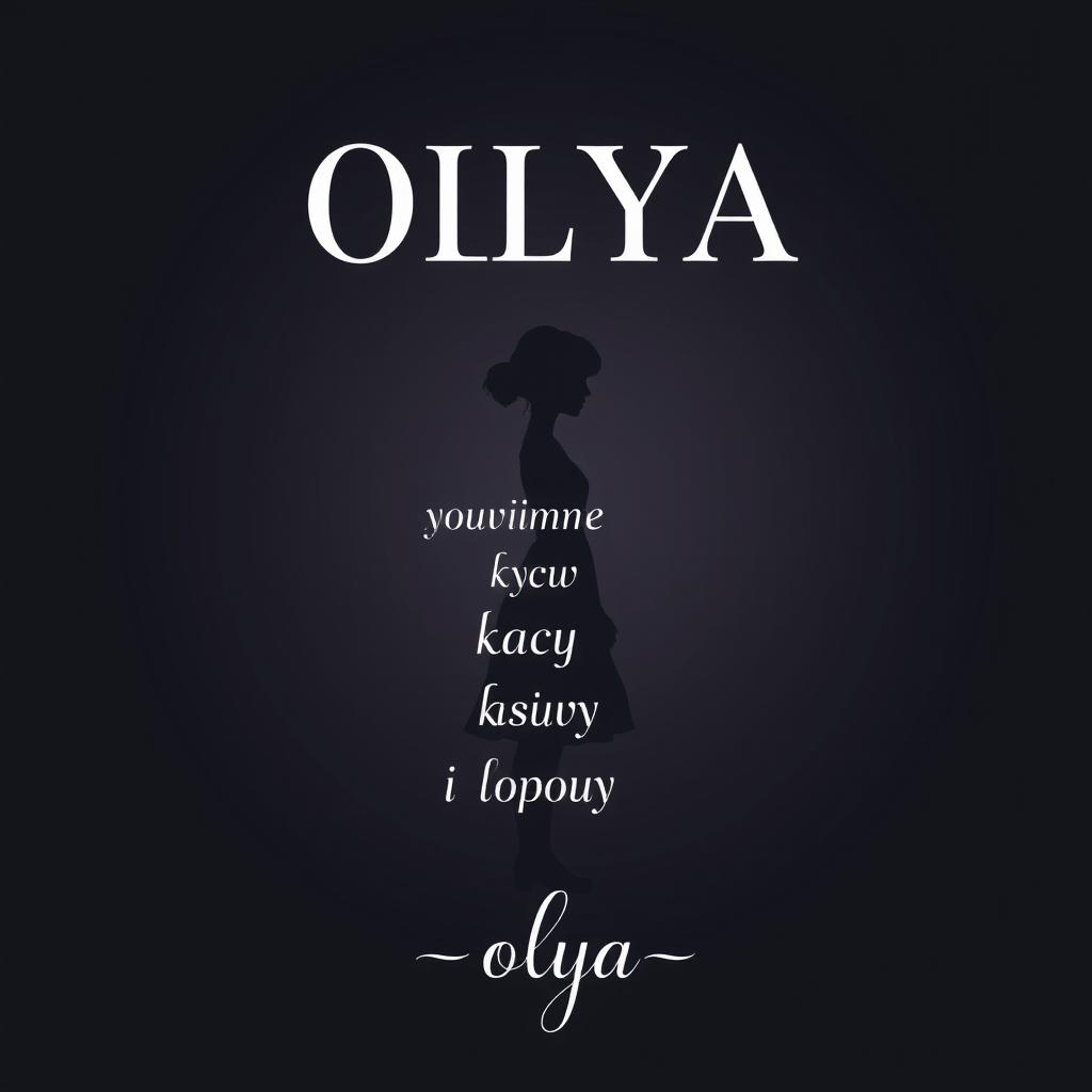 A stylized and elegant image featuring the name 'OLYA' prominently at the top