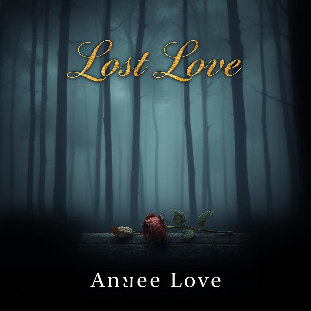 An evocative book cover for a novel titled 'Lost Love'