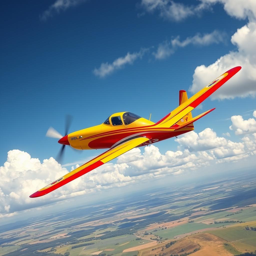 A stunning depiction of the Impala airplane, showcasing its sleek design and distinctive features