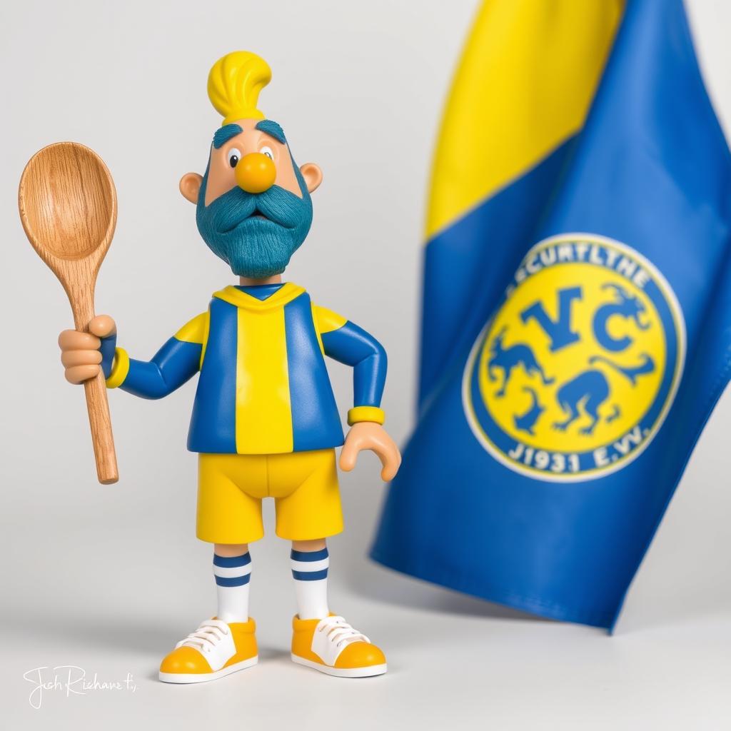 An action figure inspired by the mascot Schnapphans of JKC 1953 e