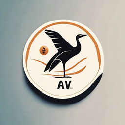 Create an intriguing logo that unifies a crane (bird) and elements from table tennis, reflecting a harmonious blend of agility and grace.