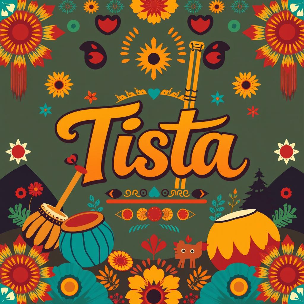 A captivating poster design for a music festival called 'Tista' in Sikkim, North East India