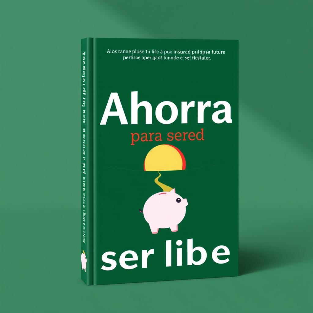 Book cover design for 'Ahorra para ser libre', illustrating how saving can lead to increased future income and more free time