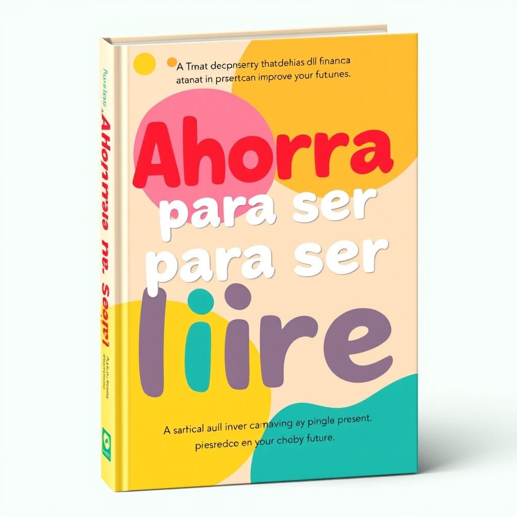 Book cover design for 'Ahorra para ser libre', a finance book aimed at all audiences that teaches how saving and investing in the present can improve your future