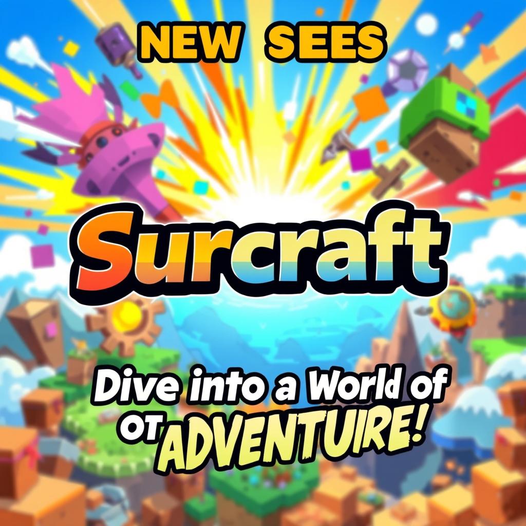 A vibrant and eye-catching thumbnail for a new series titled 'Surcraft'