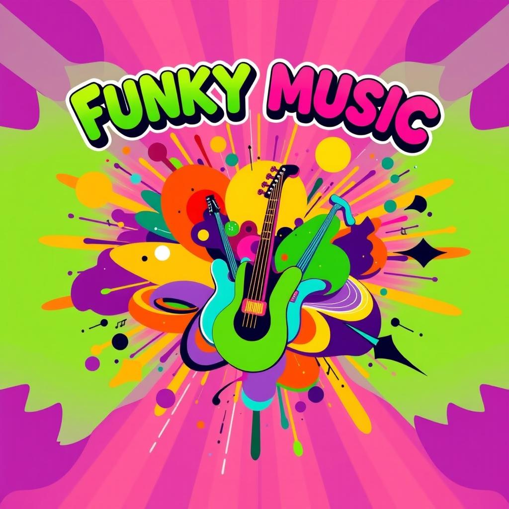 A vibrant and lively music album cover showcasing the essence of funky music