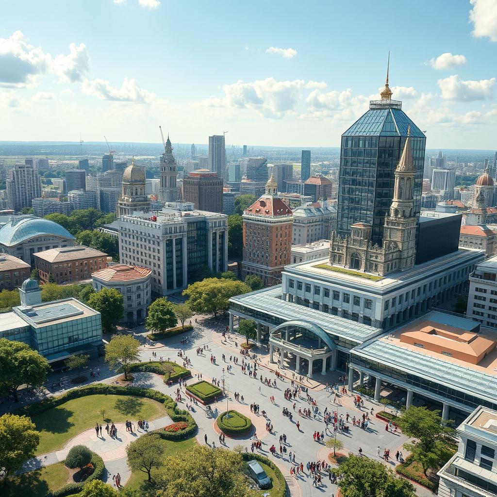 An ideal city encapsulating the dimensions of economic sustainability and political governance