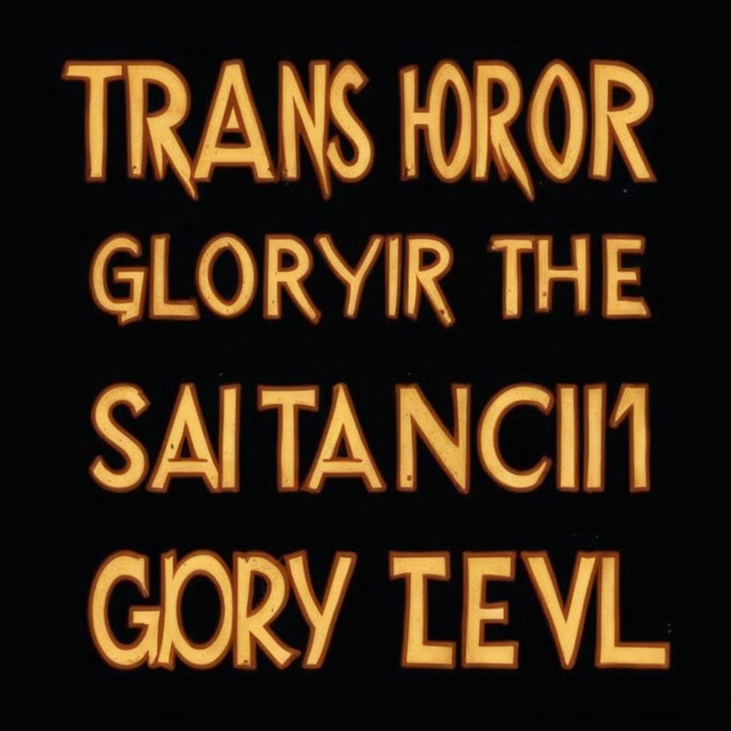 Título TRANS HORROR STORY GLORY TO THE SATANIC DEVIL