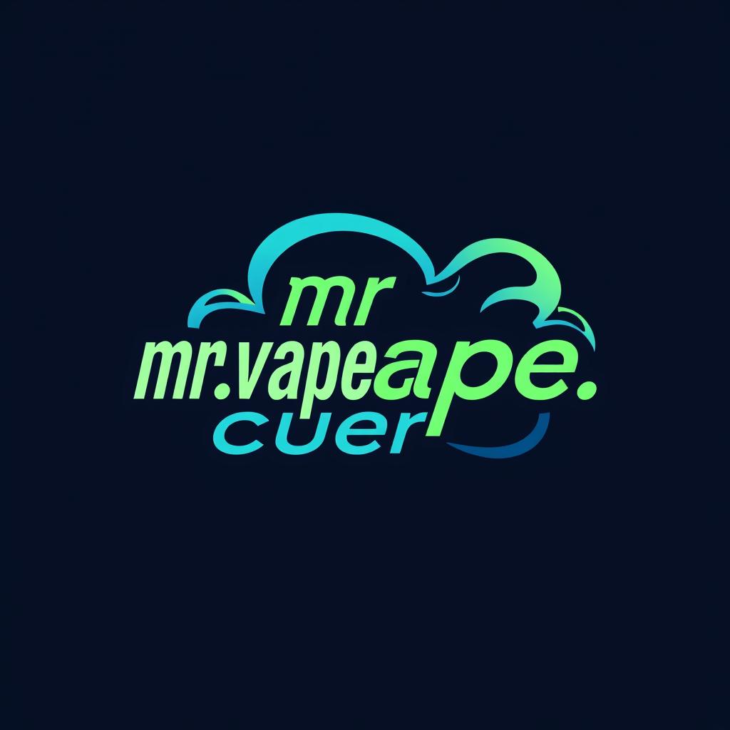 A creative logo design featuring stylized, modern typography with the text 'mr