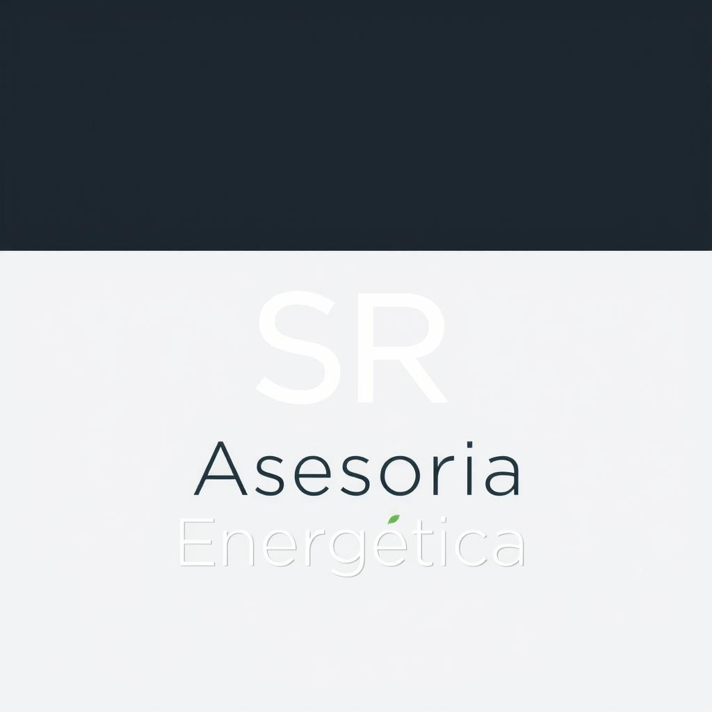 Design a modern and professional logo for a company named 'SR Asesoría Energética'