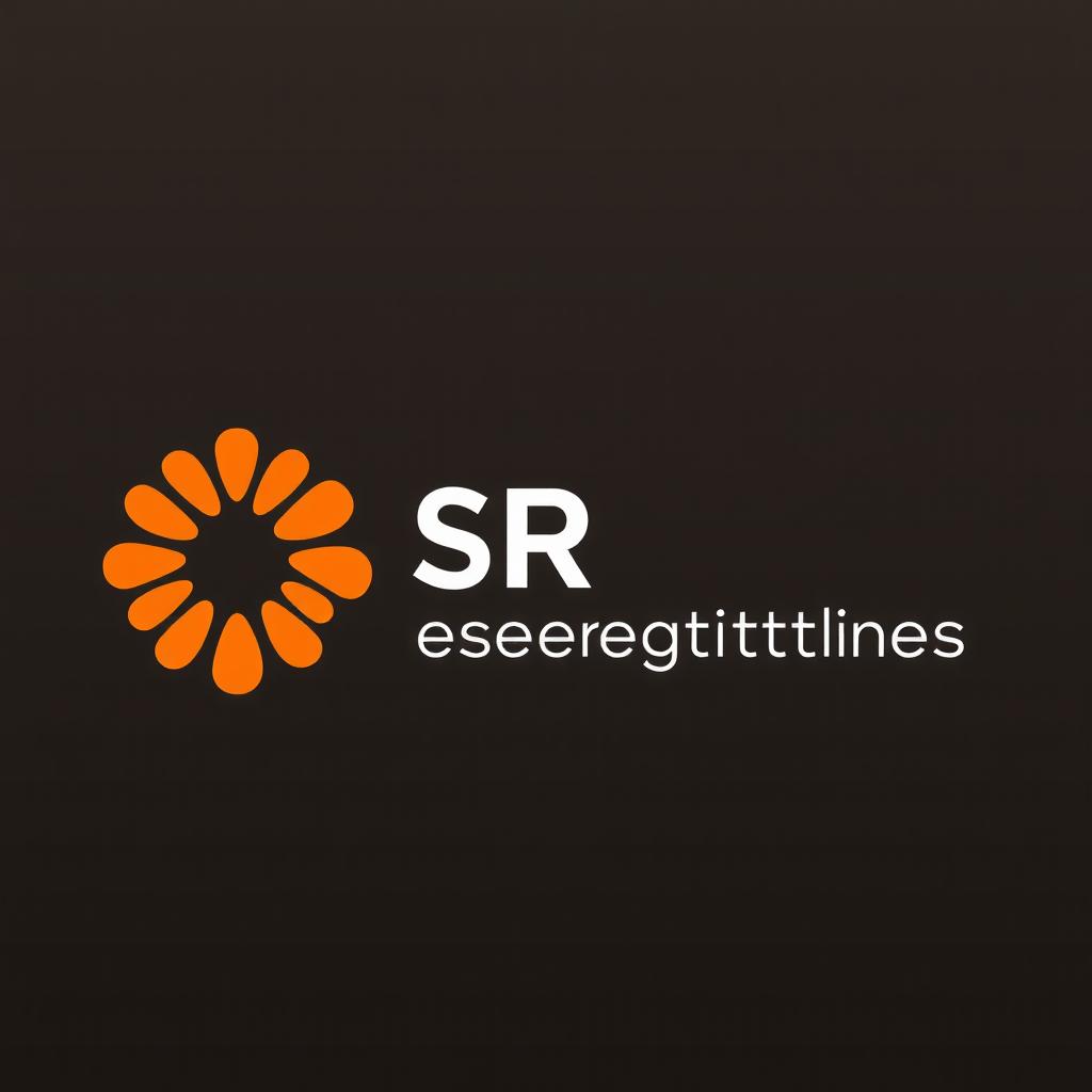 Logotipo para una asesoría energética llamada 'SR', enfocada en la eficiencia energética