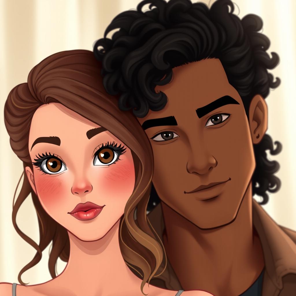 A beautifully styled scene depicting two individuals