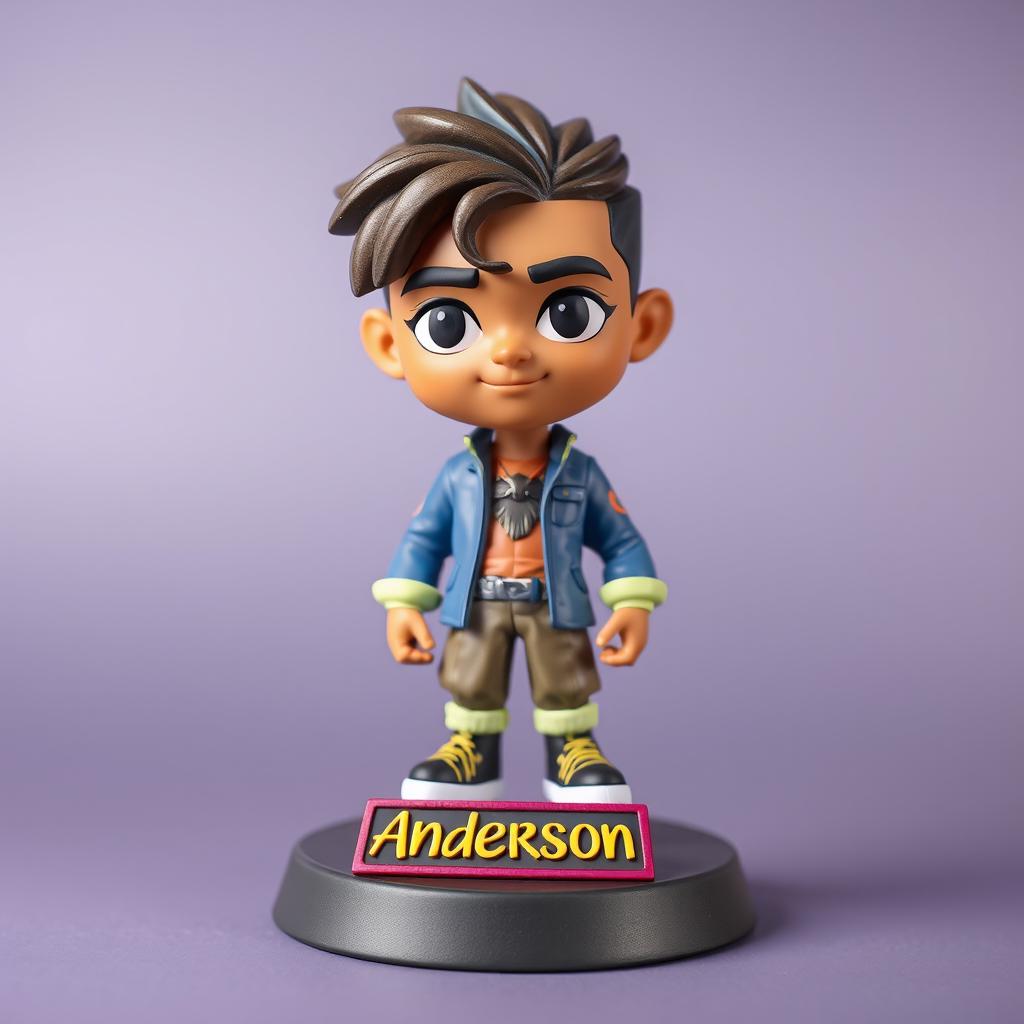 A collectible figurine, inspired by the image provided, featuring a character named Anderson