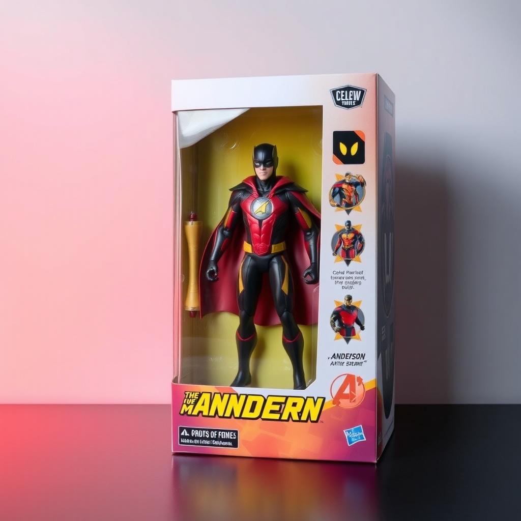 A collectible action figure inside a beautifully designed box labeled 'Anderson'