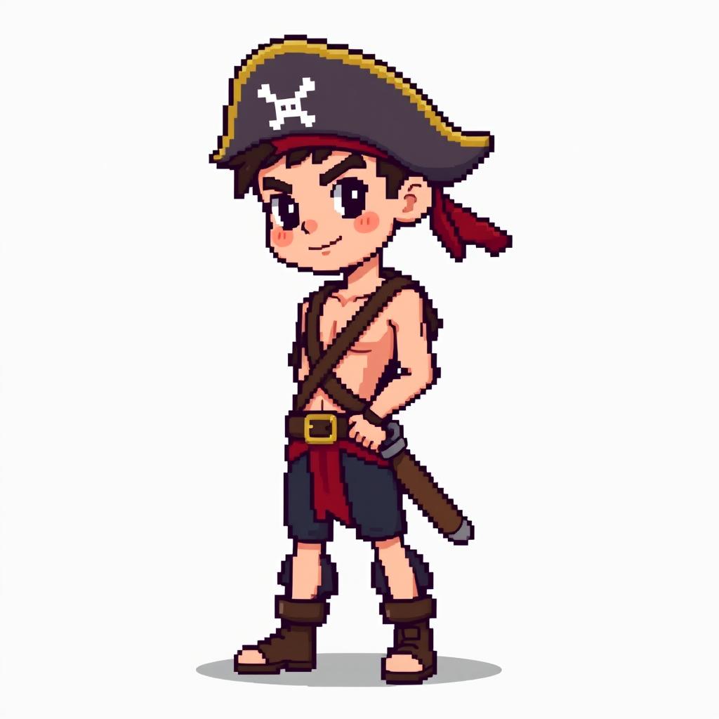 An extremely pixelated young adult male gaming sprite illustrating a 21-year-old character in classic 8-bit style