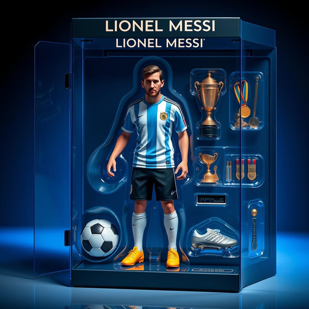 Hyper-Realistic Lionel Messi Action Figure in Premium Packaging