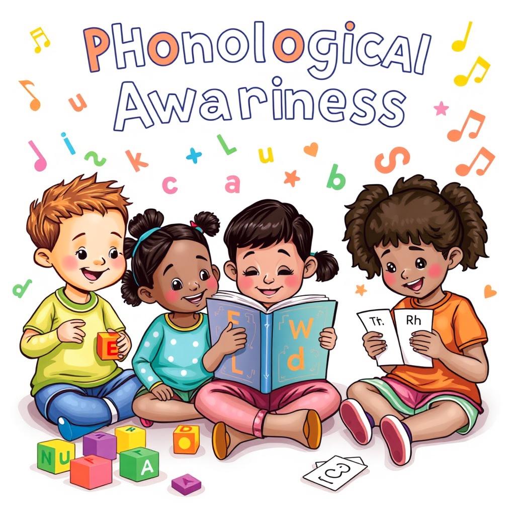 An educational illustration depicting the concept of phonological awareness