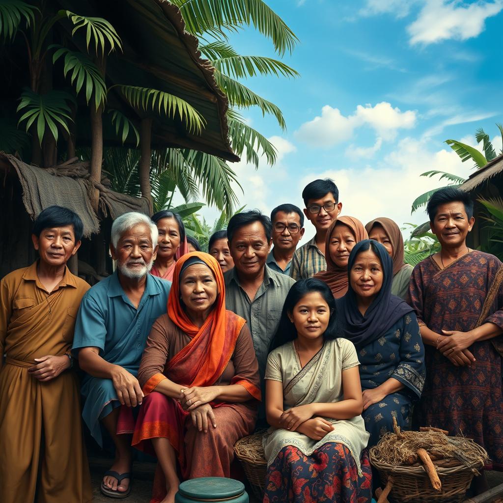 A poignant scene depicting Filipino individuals in need, showcasing their resilience and strength