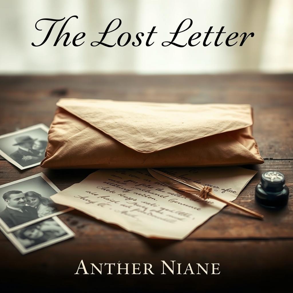 An intriguing book cover for a novel titled 'The Lost Letter'