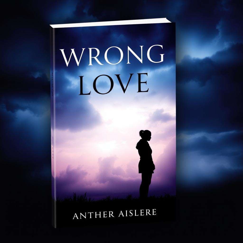 A captivating book cover for a novel titled 'Wrong Love'