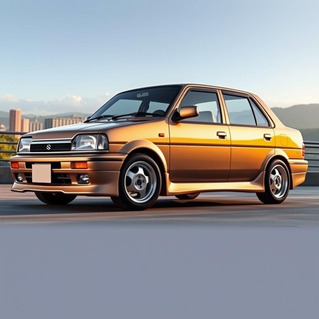 A Daihatsu Charade sedan from 1993, showcasing a classy wide body look