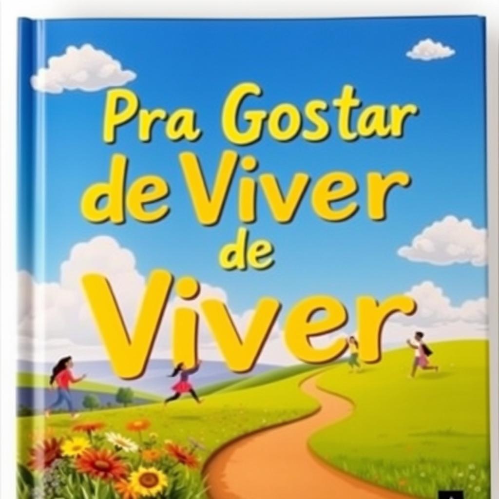 A book cover for 'Pra Gostar de Viver', featuring a bright and optimistic design