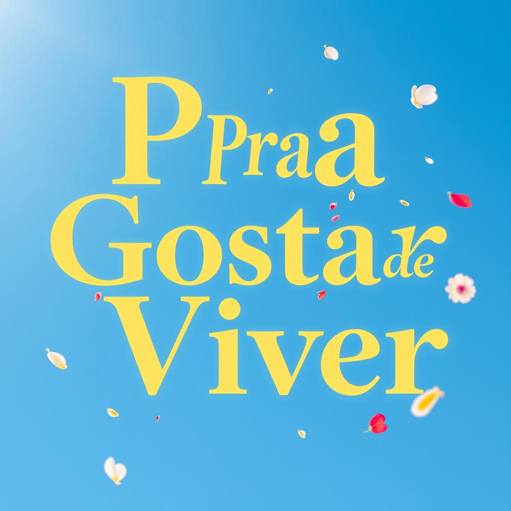A book cover for 'Pra Gostar de Viver', featuring a clear blue sky as the background