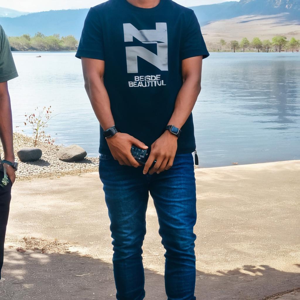 Beside the beautiful lake